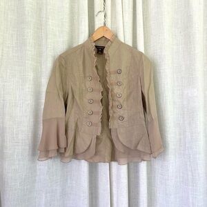 vintage double breasted linen blazer